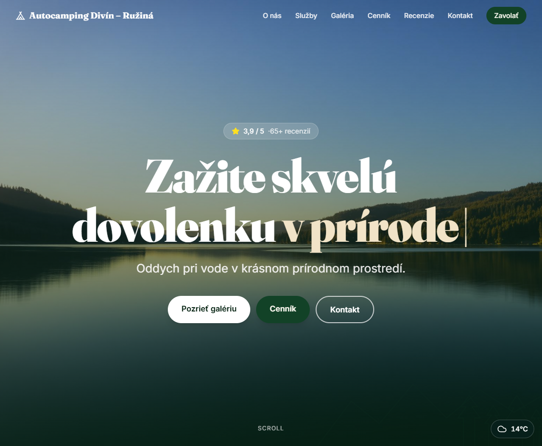 AUTOCAMPING DIVÍN – RUŽINÁ